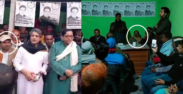 নৌকার নির্বাচনী প্রচারণায় সহকারী প্রিজাইডিং অফিসার তপন চক্রবর্তী