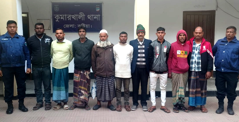 কুষ্টিয়াতে নির্বাচনী সহিংসতায় জড়িত ১৭ জন পুলিশের হাতে আটক