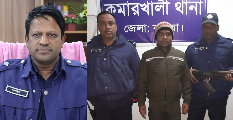 কুমারখালী থানার ওসির প্রচেষ্টায় ২২ দিন পরে ঘরে ফিরলেন রাজু