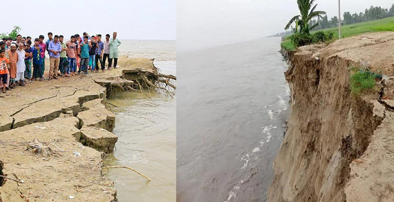 কুষ্টিয়ায় অসময়ে পদ্মা নদীতে ভাঙন, হুমকির মুখে রায়টা বন্যা নিয়ন্ত্রণ বাঁধ
