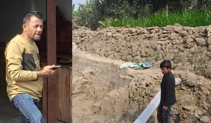 ভেড়ামারায় জিকে ক্যানেলের থেকে মাটি কেটে সরকারি জায়গা ভরাট করে দখল