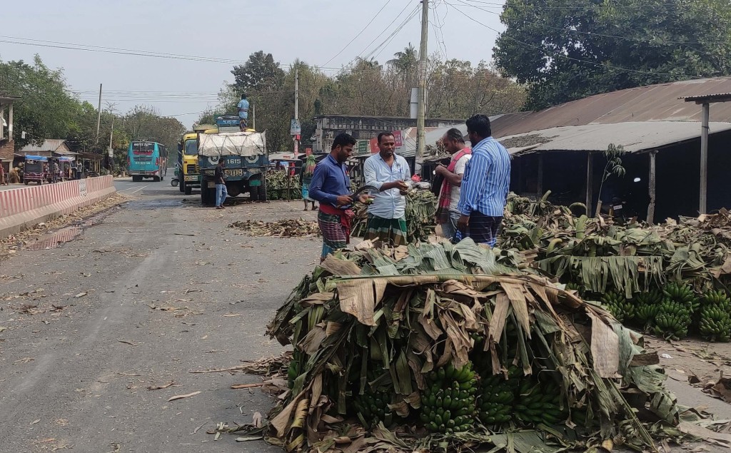 কুষ্টিয়া-ঝিনাইদহ মহাসড়ক দখল করে কলার হাট 4 173867864767a22177141c9 1 কুষ্টিয়া-ঝিনাইদহ মহাসড়ক দখল করে কলার হাট