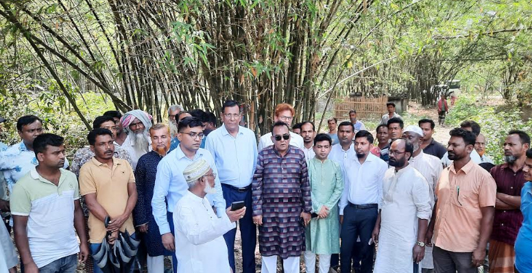 ভেড়ামারায় ক্ষতিগ্রস্থ পানবরজ এলাকা পরিদর্শন করলেন : কামারুল আরেফিন এমপি