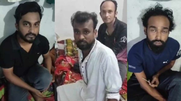 কুষ্টিয়ায় ইয়াবা সেবনের সময় ৪ যুবক আটক 
