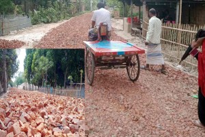 দৌলতপুরে সড়ক নির্মাণে নয়ছয়