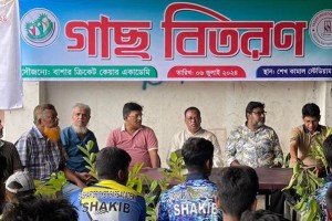 কুষ্টিয়ায় বাশার ক্রিকেট কেয়ার একাডেমীর বৃক্ষরোপণ উৎসব