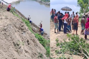 কুষ্টিয়ায় জমি অধিগ্রহণ না করেই ভেঙে দেয়া হচ্ছে নদী পাড়ের বাড়িঘর