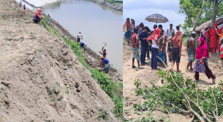 কুষ্টিয়ায় জমি অধিগ্রহণ না করেই ভেঙে দেয়া হচ্ছে নদী পাড়ের বাড়িঘর