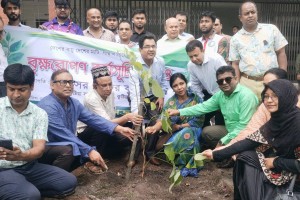 উষ্ণায়ন রুখতে কুষ্টিয়া সরকারী কলেজের বৃক্ষরোপন 