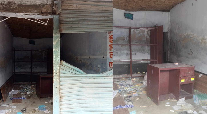 কুমারখালী পৌর মার্কেটে হামলা ভাংচুর ও লুটপাট 