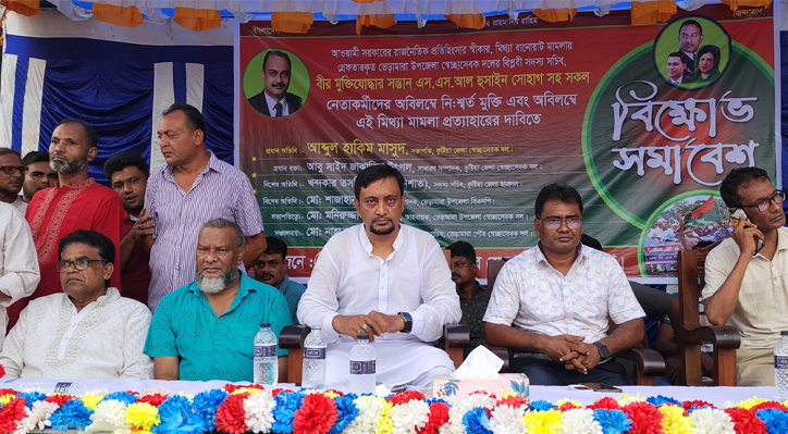 ভেড়ামারায় স্বেচ্ছাসেবক দলের বিক্ষোভ সমাবেশ