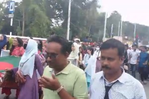 কুষ্টিয়ায় শহীদি মার্চ কর্মসূচিতে এ্যাড. অপু