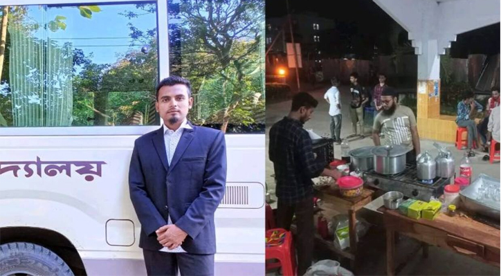 ফুড কোর্ট ‘থিংকিং কাপে’র আয়ে পড়াশোনার খরচ চলে ইবির শরীফের