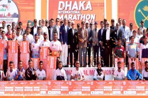 ঢাকা আন্তর্জাতিক ম্যারাথনে অংশগ্রহণ করল ১০ হাজার দৌড়বিদ
