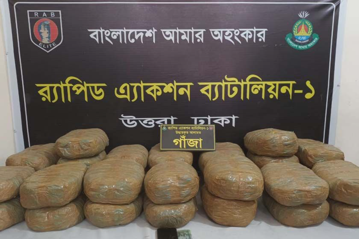 ৬০ কেজি গাঁজাসহ টঙ্গিতে যুবক গ্রেপ্তার