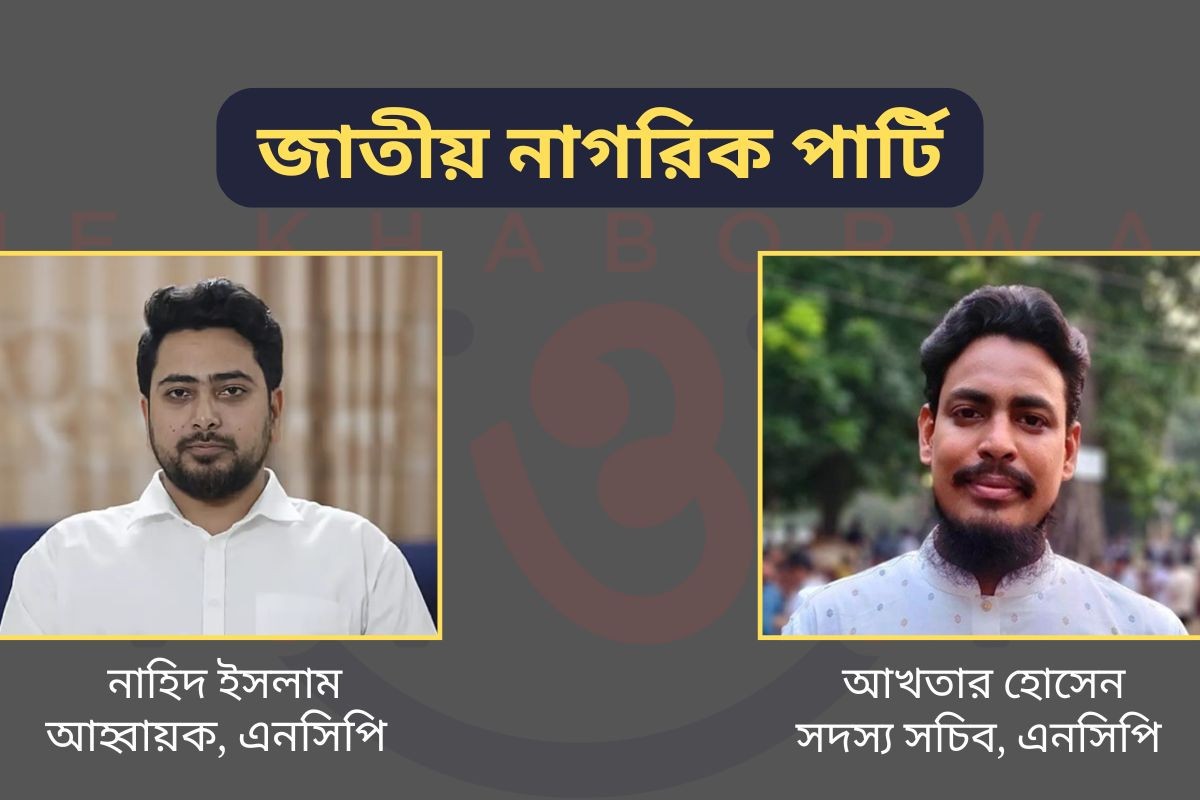 এনসিপি’র আহ্বায়ক নাহিদ ও সদস্য সচিব আখতার