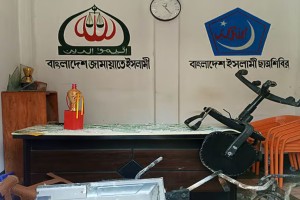 পাবনায় জামায়াতের কার্যালয়ে হামলা-ভাঙচুর-গুলি, বিএনপির বিরুদ্ধে অভিযোগ