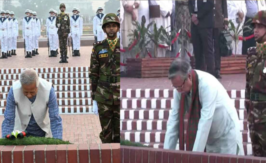 জাতীয় স্মৃতিসৌধে রাষ্ট্রপতি ও প্রধান উপদেষ্টার শ্রদ্ধা 3 Masum 6 1742956882 জাতীয় স্মৃতিসৌধে রাষ্ট্রপতি ও প্রধান উপদেষ্টার শ্রদ্ধা