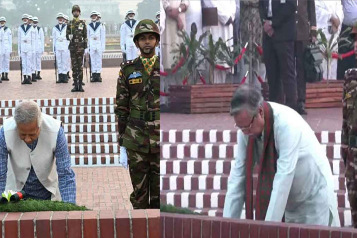 জাতীয় স্মৃতিসৌধে রাষ্ট্রপতি ও প্রধান উপদেষ্টার শ্রদ্ধা
