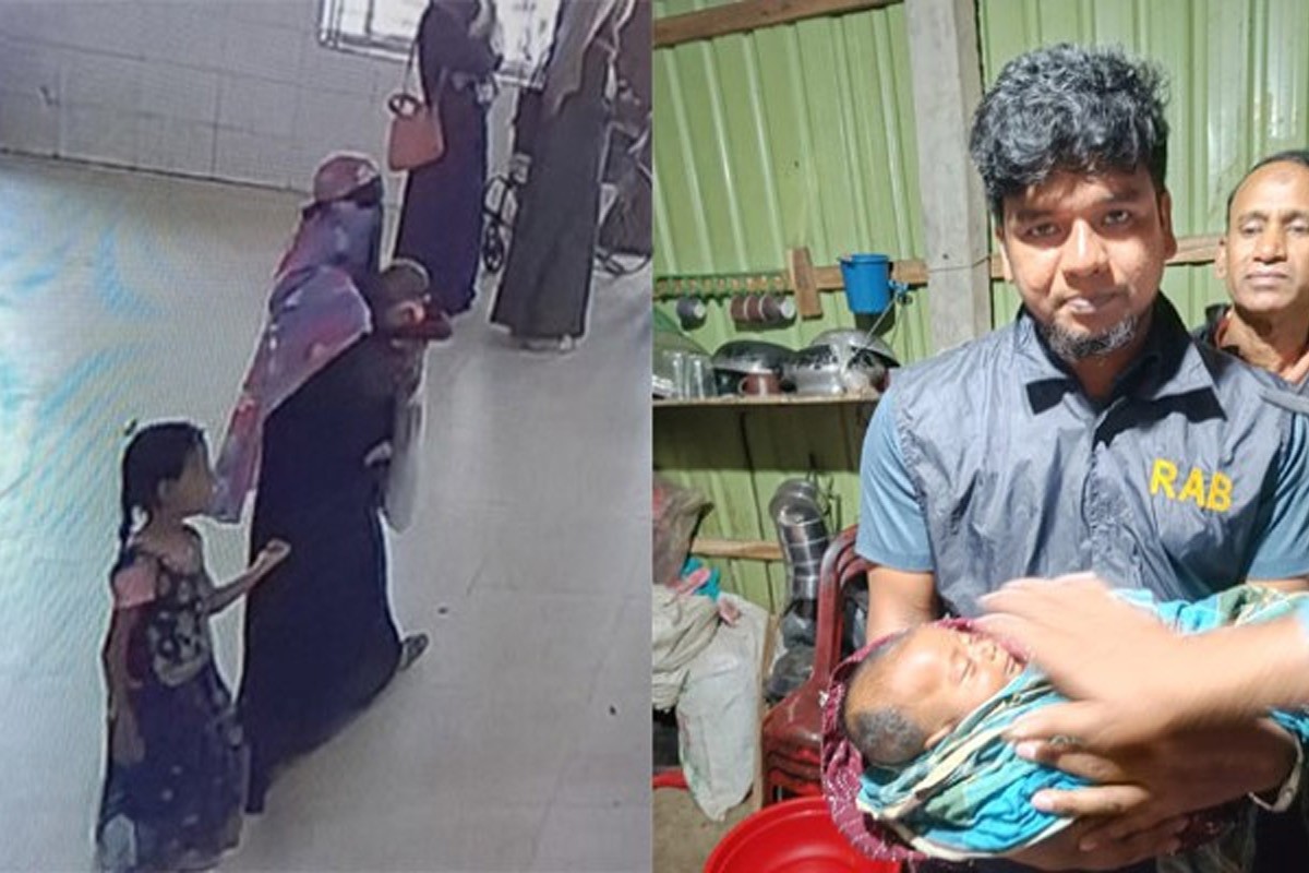 নোয়াখালীতে হাসপাতাল থেকে চুরি হওয়া নবজাতক উদ্ধার
