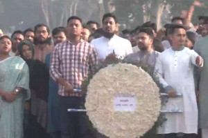 জাতীয় স্মৃতিসৌধে জাতীয় নাগরিক পার্টির শ্রদ্ধা