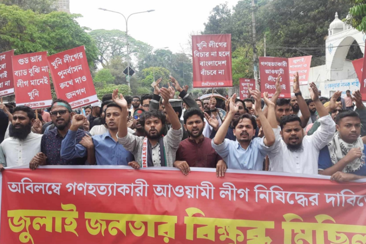 ‘দেহে এক বিন্দু রক্ত থাকতে আওয়ামী লীগকে পুনর্বাসন করতে দেব না’