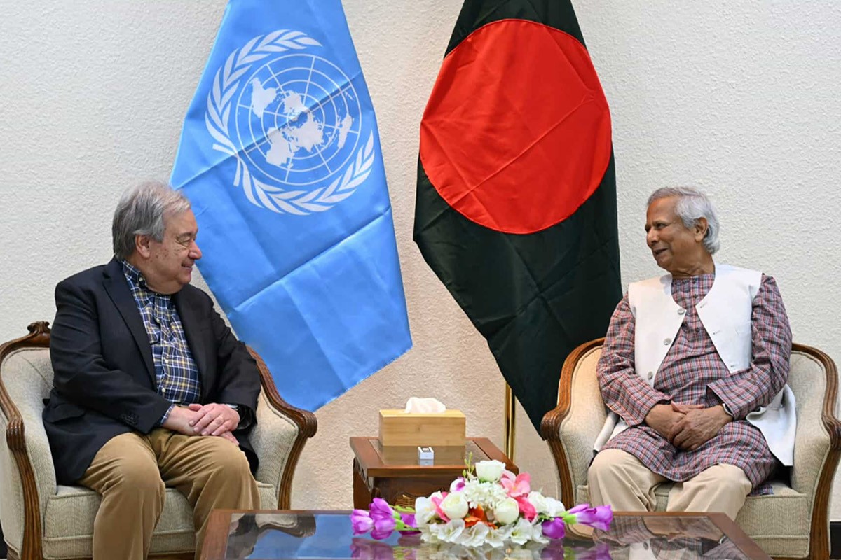 প্রধান উপদেষ্টার সঙ্গে জাতিসংঘ মহাসচিবের বৈঠক অনুষ্ঠিত