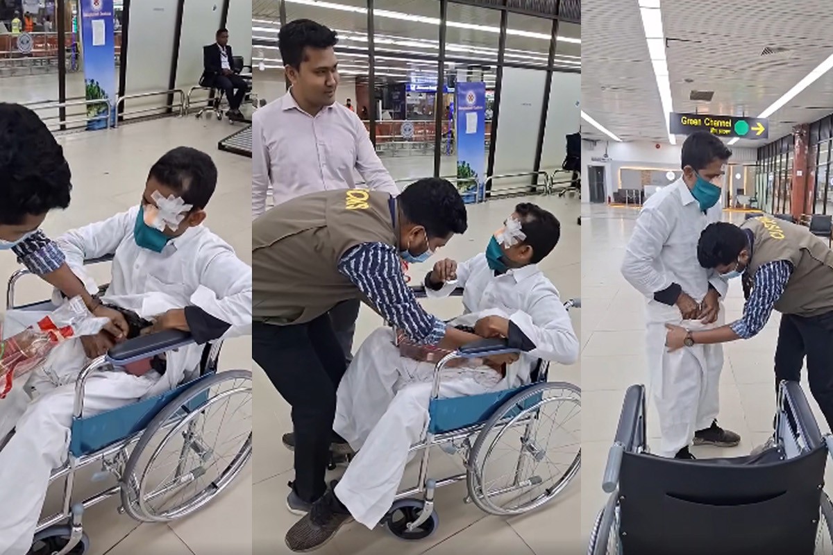 রোগীর বেশধারী ভারতীয় নাগরিক, মদ ও কসমেটিকস জব্দ