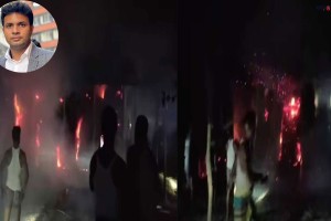 নিষিদ্ধ ছাত্রলীগের সভাপতি সাদ্দামের বাড়িতে আগুন