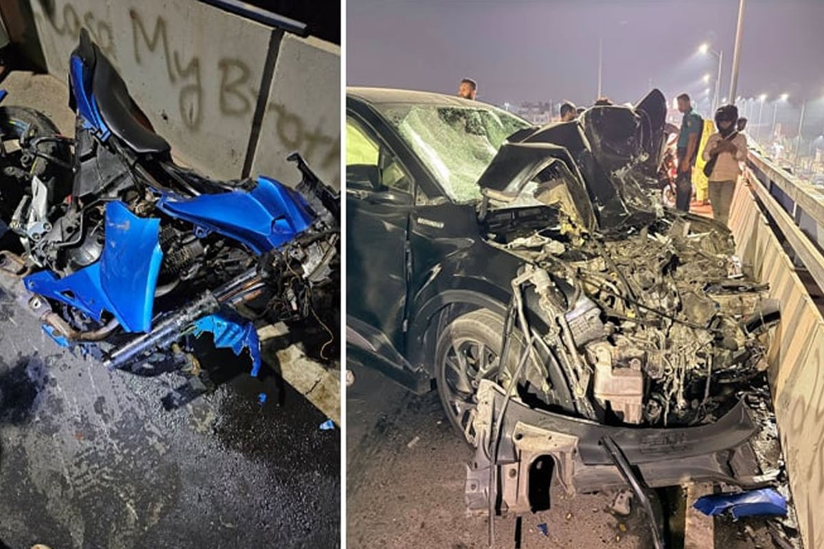 কালশী ফ্লাইওভারে প্রাইভেট কার-মোটরসাইকেল সংঘর্ষ, নিহত ২