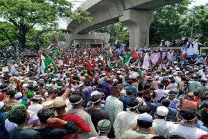 নিপীড়িত বিশ্ব মুসলমানদের পক্ষে ঢাকায় সংহতি সমাবেশ, অর্ধলাখ মানুষের অংশগ্রহণ