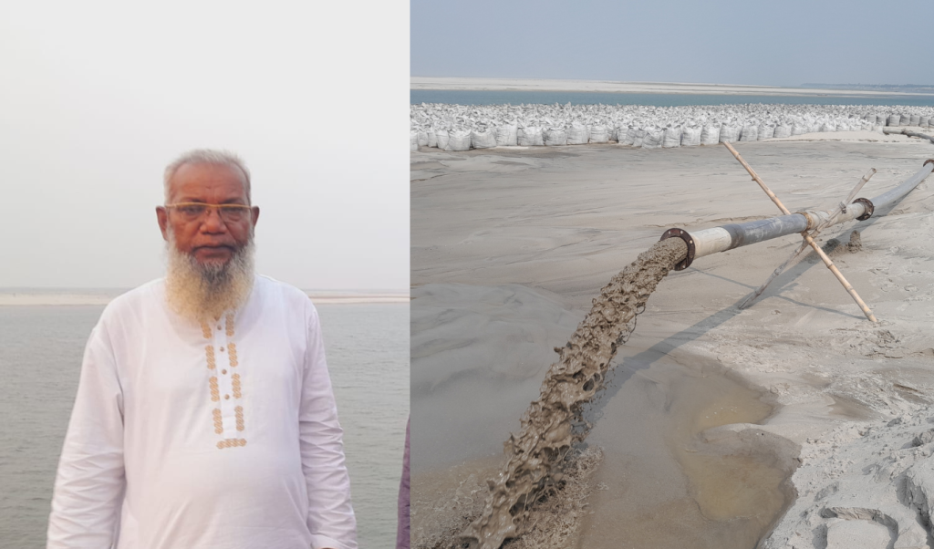 বালু উত্তোলন 1745412012 আদালতের নিষেধাজ্ঞা অমান্য করে পদ্মা নদীতে অবৈধভাবে বালু উত্তোলন