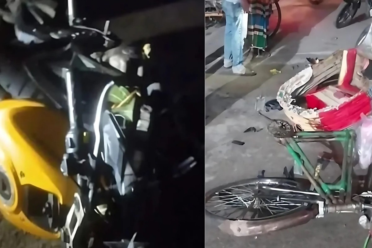 চাঁদপুরে মোটরসাইকেল-রিকশা মুখোমুখি সংঘর্ষে নিহত ২