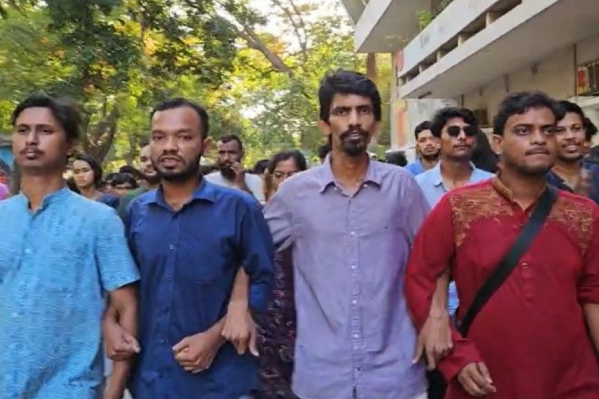 জামায়াত নেতা আজহারের মুক্তির প্রতিবাদে বাম সংগঠনগুলোর বিক্ষোভ