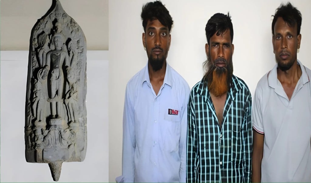 বগুড়ায় কষ্টিপাথরের মূর্তি উদ্ধার আটক ৩ 1746801623 বগুড়ায় কষ্টিপাথরের মূর্তি উদ্ধার, আটক ৩