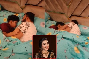 বাবা-ছেলের ঘুমানোর মুহূর্ত ফ্রেমে বন্দী, যা বললেন অপু বিশ্বাস