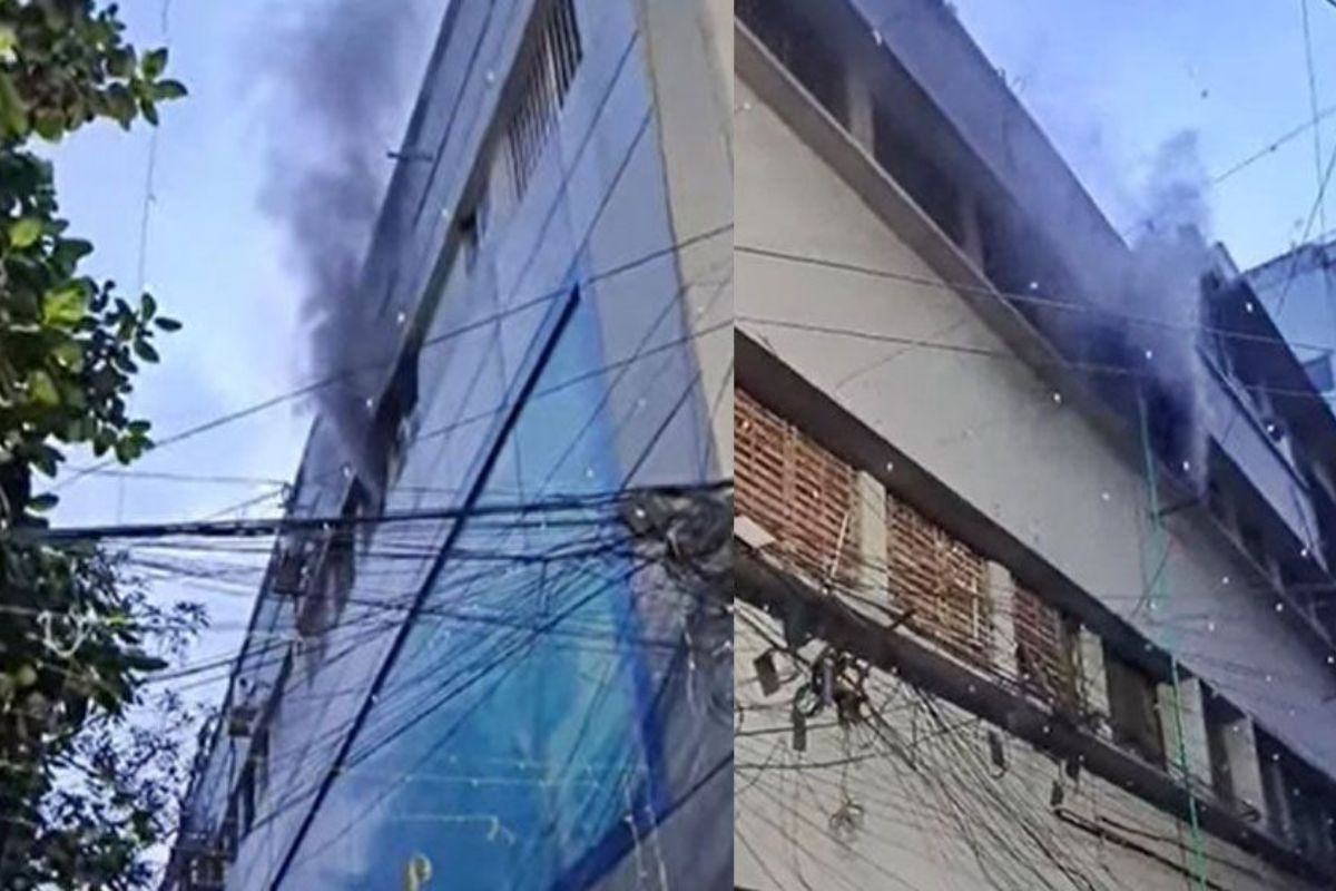 মতিঝিলে তিনতলা ভবনে আগুন
