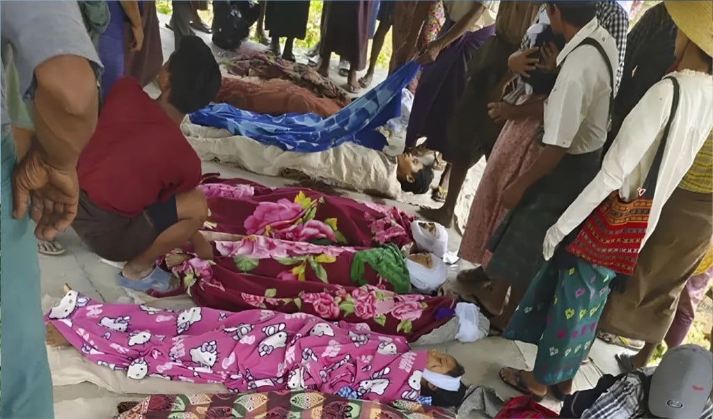 মিয়ানমারে স্কুলে জান্তা বাহিনীর বিমান হামলায় শিশুসহ নিহত ২২ 1747113417 মিয়ানমারে স্কুলে জান্তা বাহিনীর বিমান হামলায় শিশুসহ নিহত ২২