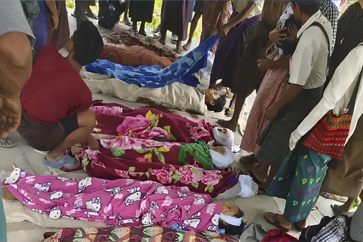 মিয়ানমারে স্কুলে জান্তা বাহিনীর বিমান হামলায় শিশুসহ নিহত ২২