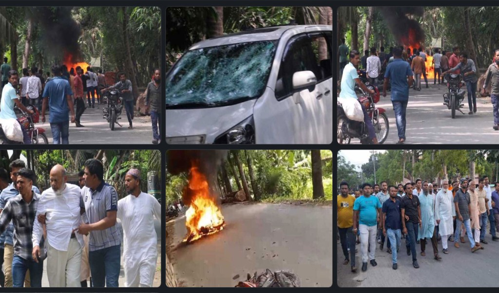 হামলা 1747639820 নড়াইলে বিএনপি নেতার গাড়িবহরে হামলা-ভাঙচুর