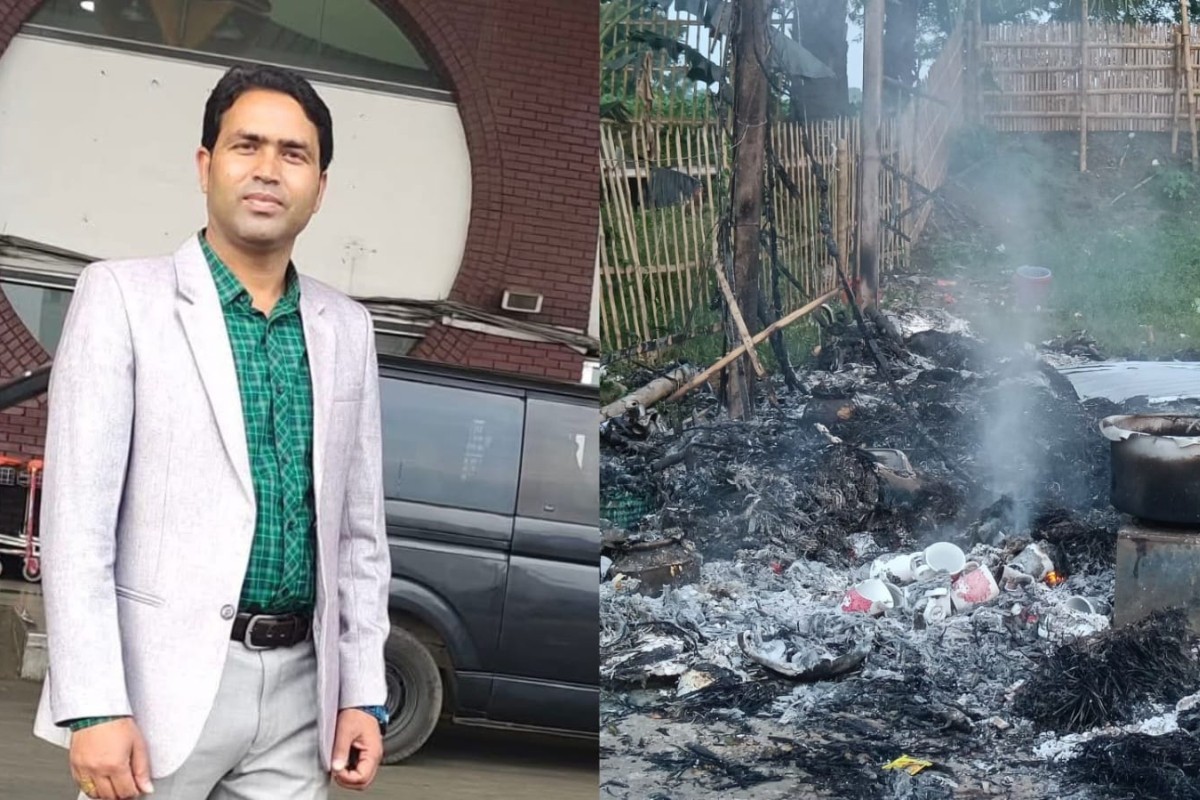 ক্যাফেতে আগুন দেওয়ার ‘হুকুম’ দিল এএসআই