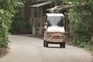 গরিবের টেসলা: স্ত্রীর ইচ্ছেপূরণে কাঠের গাড়ি বানালেন আসলাম