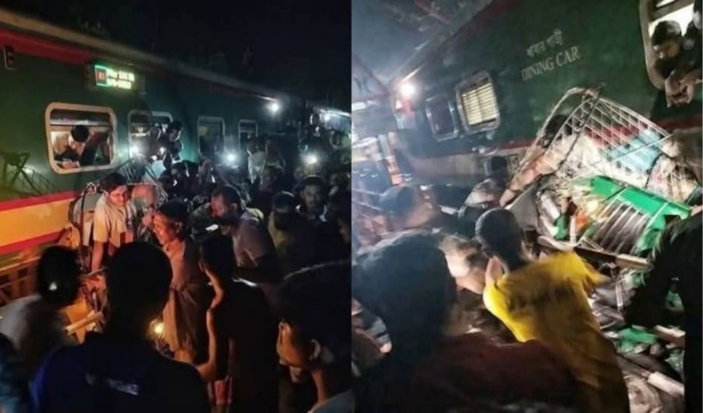 পর্যটক এক্সপ্রেসের ধাক্কায় দুমড়ে মুচড়ে গেল অটোরিকশা মোটরসাইকেল নিহত ৩ 1749167966 সিগন্যাল অমান্য করে সেতুতে উঠে অটোরিকশা-মোটরসাইকেলে ট্রেনের ধাক্ক , নিহত ৩