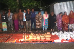 ফরিদপুরে মাদকবিরোধী অভিযানে নারীসহ আটক ১৫