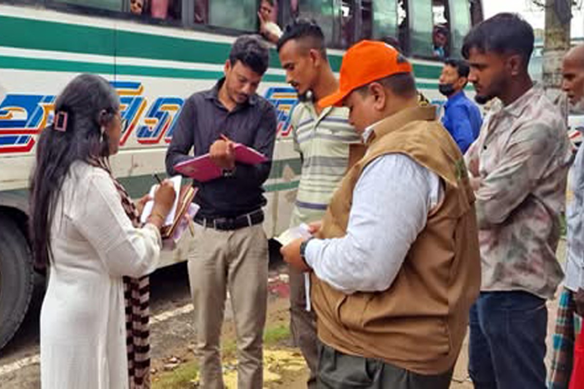 মৌলভীবাজারে দূরপাল্লার যাত্রীবাহী বাসকে অর্থদণ্ড