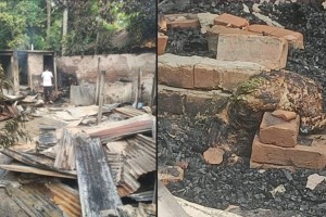 রাজশাহীতে বিএনপি নেতার বিরুদ্ধে বাড়িতে অগ্নিসংযোগ ও লুটপাটের অভিযোগ