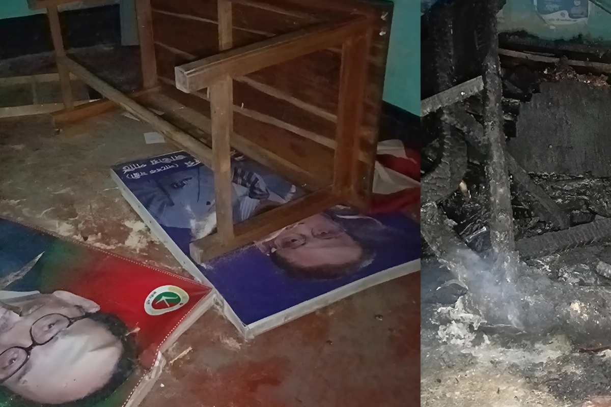 লালমনিরহাটে জাতীয় পার্টির কার্যালয়ে ভাঙচুর, লুটপাট ও অগ্নিসংযোগ