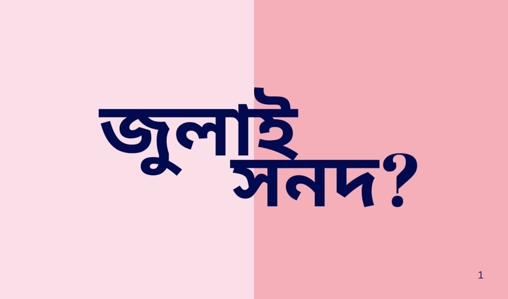 সনদ 1748931380 জুলাই সনদ ঘোষণা হলে কি হবে?