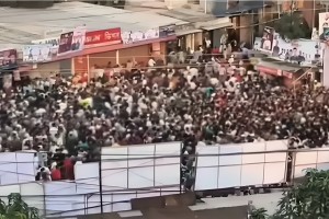 এনসিপির সমাবেশে ড্রোন দেখে আতঙ্কিত লোকজনের দিগ্বিদিক দৌড়