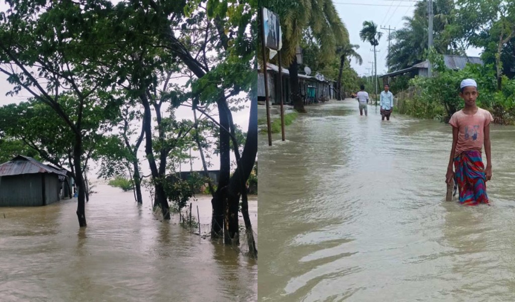 জোয়ারে প্লাবিত নিঝুমদ্বীপে বিপর্যস্ত জনজীবন, বিশুদ্ধ পানি ও খাদ্য সংকট 2 নিঝুমদ্বীপ